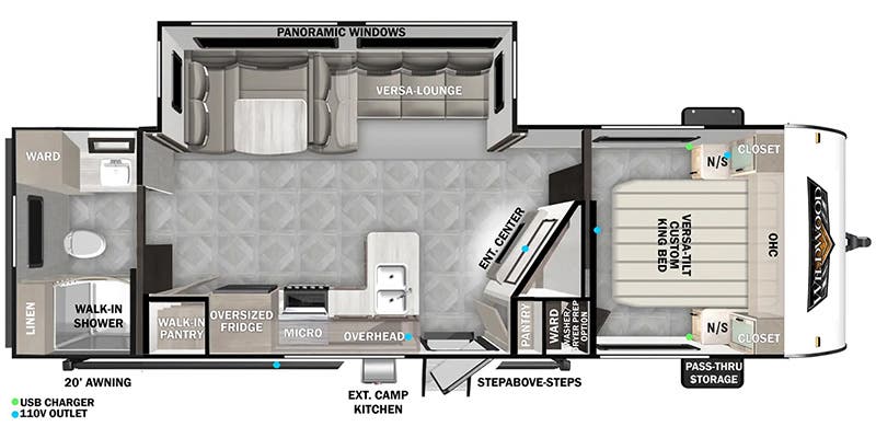 2024 Forest River Wildwood 26RBSX - Floorplan 1