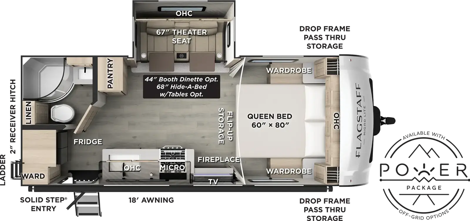 2027 Forest River Flagstaff Micro Lite 22FBS floorplan