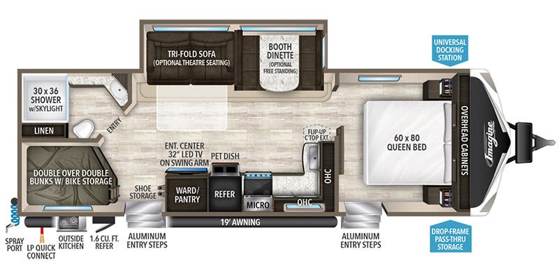 2019 Grand Design Imagine 2800BH - Floorplan 1
