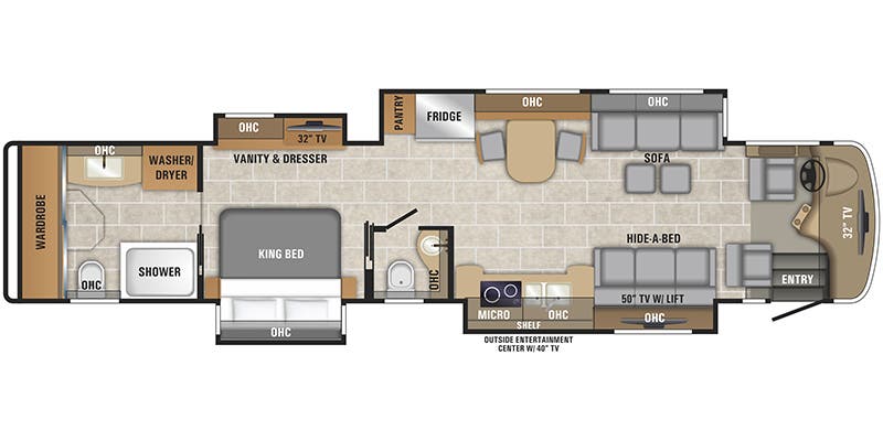 2019 Entegra Coach Cornerstone 45W - Floorplan 1