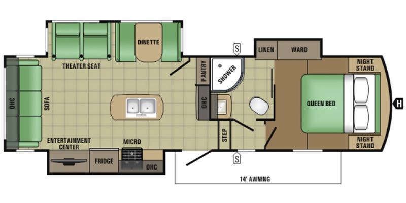 2017 Starcraft Solstice Super Lite 28TSI - Floorplan 1