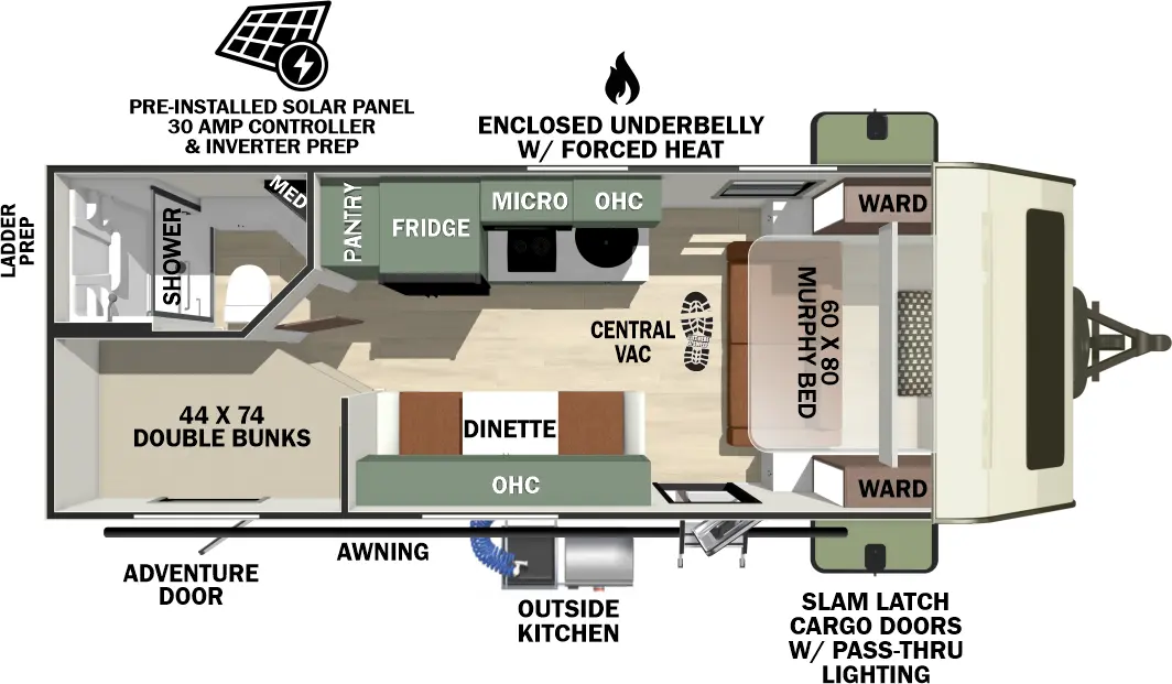 2026 Forest River No Boundaries NB19.3 - Floorplan 1