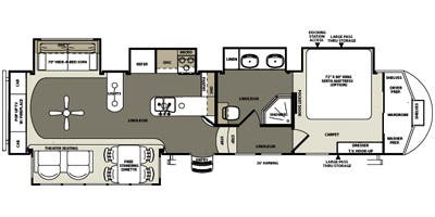 2014 Forest River Sierra 355RE floorplan