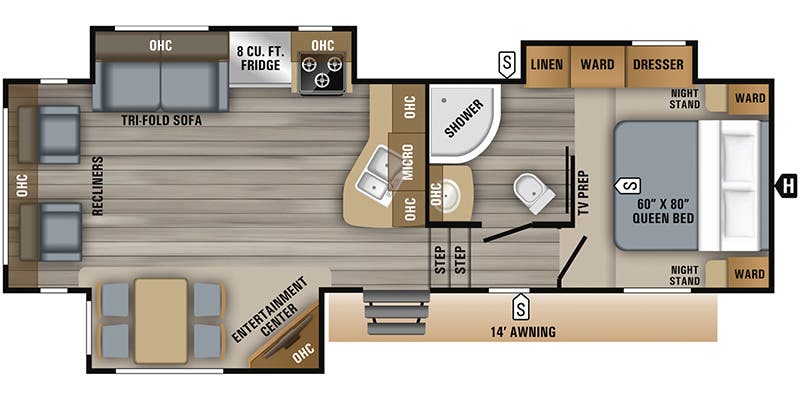 2019 JAYCO 27SGX - Floorplan 1