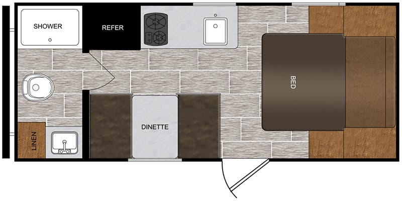 2022 PRIME TIME AVENGER LT 16FQ - Floorplan 1
