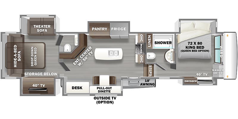 2024 FOREST RIVER 442MC - Floorplan 1