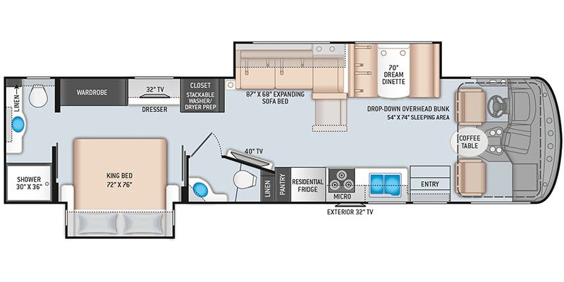 2020 THOR MOTOR COACH 35M - Floorplan 1