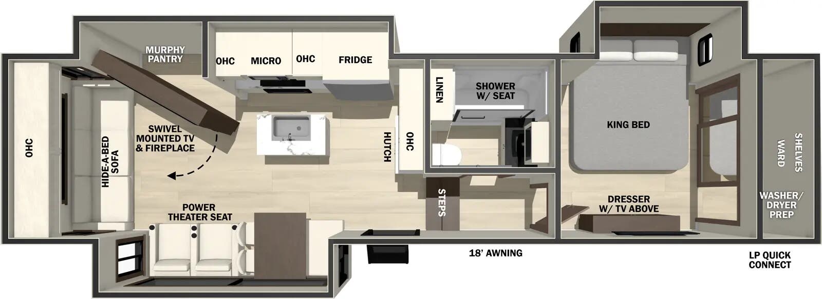 2026 Forest River Cedar Creek 29RL floorplan