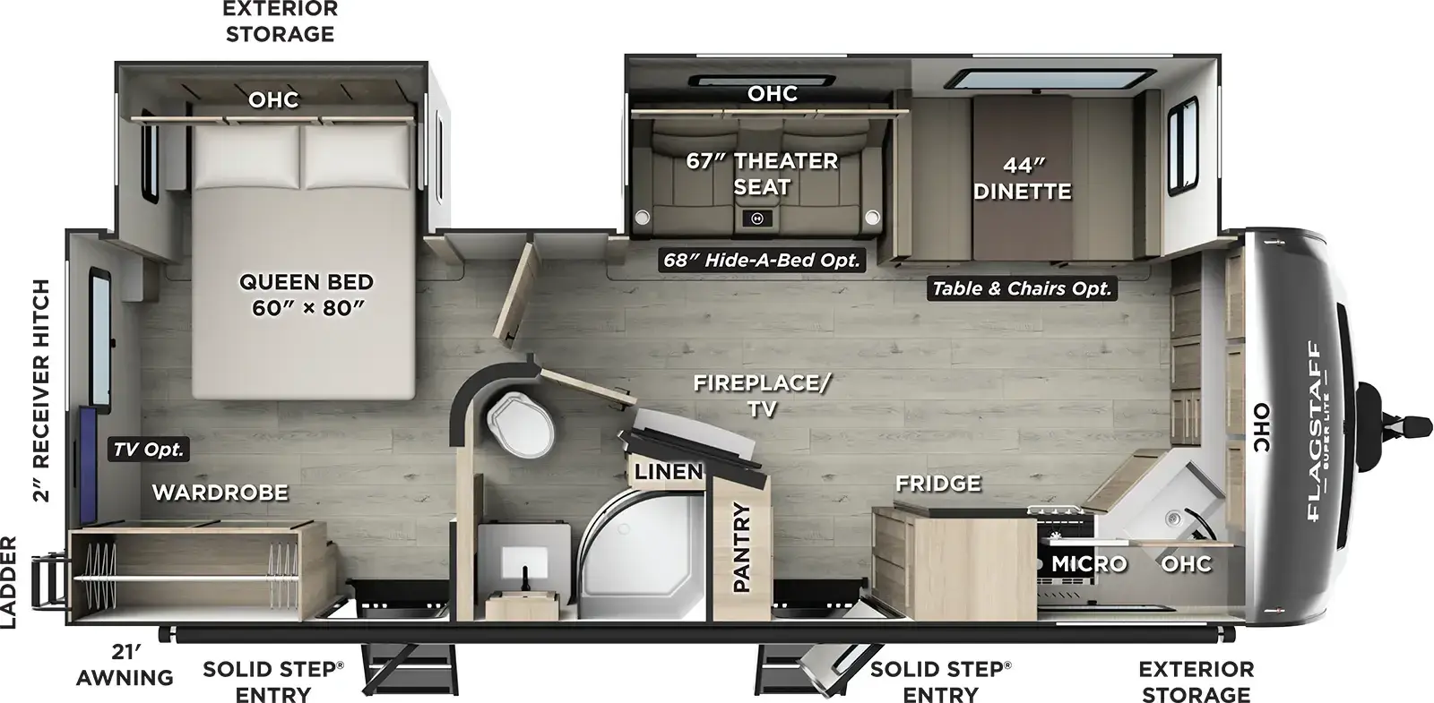 2027 Forest River Flagstaff Super Lite 26FKBS floorplan