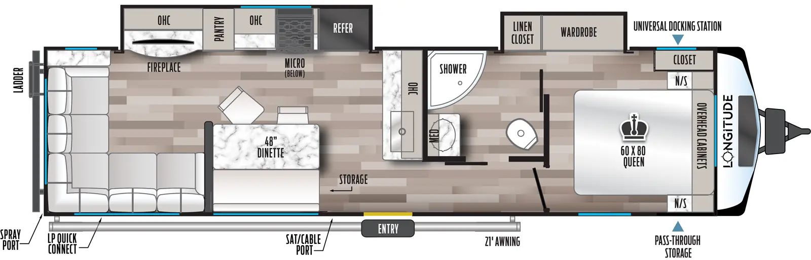2026 EAST TO WEST 310RL - Floorplan 1