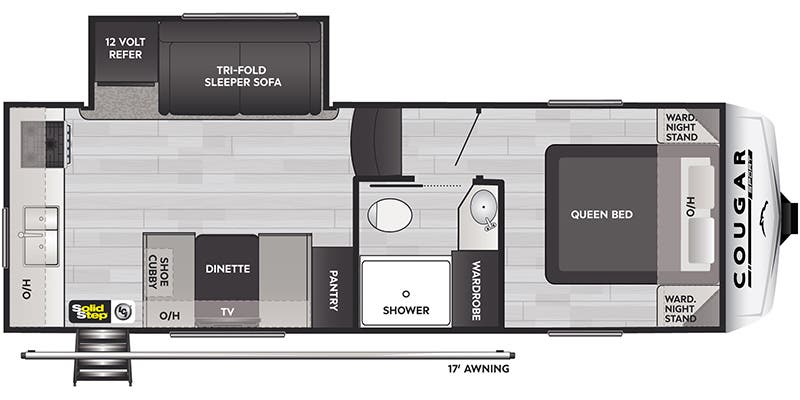 2023 Keystone Cougar Sport 2100RK - Floorplan 1