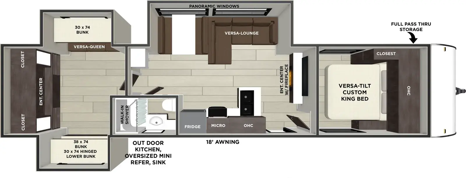 2027 Forest River Wildwood 31KQBTS floorplan