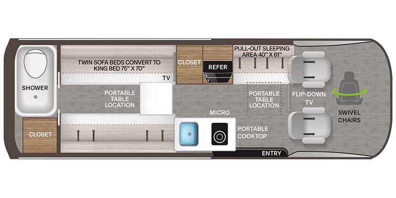 2026 Thor Motor Coach Tranquility 24A - Floorplan 1