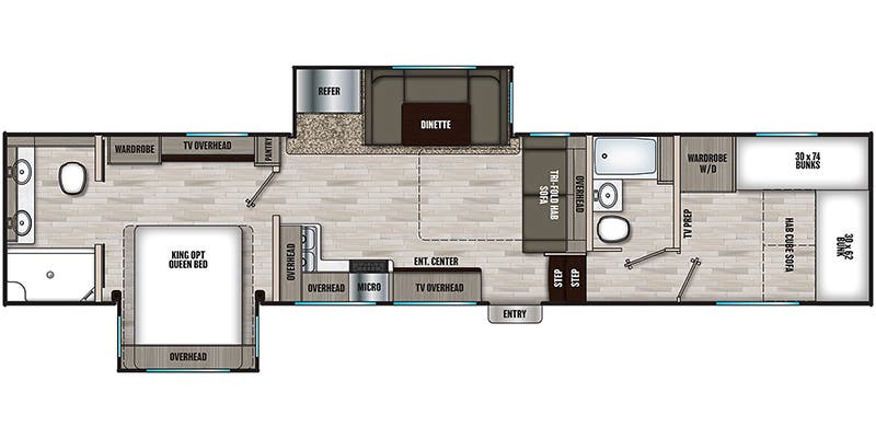 2022 Coachmen Chaparral X Edition 355FBX - Floorplan 1