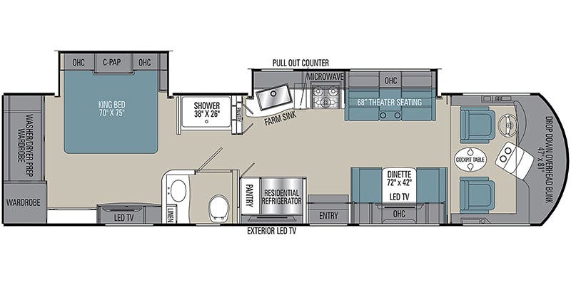 2021 Coachmen Sportscoach SRS 339DS - Floorplan 1