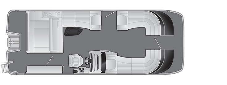 2026 Bennington 25QXSBA 425HP V10 Tritoon Pontoon - Floorplan 1