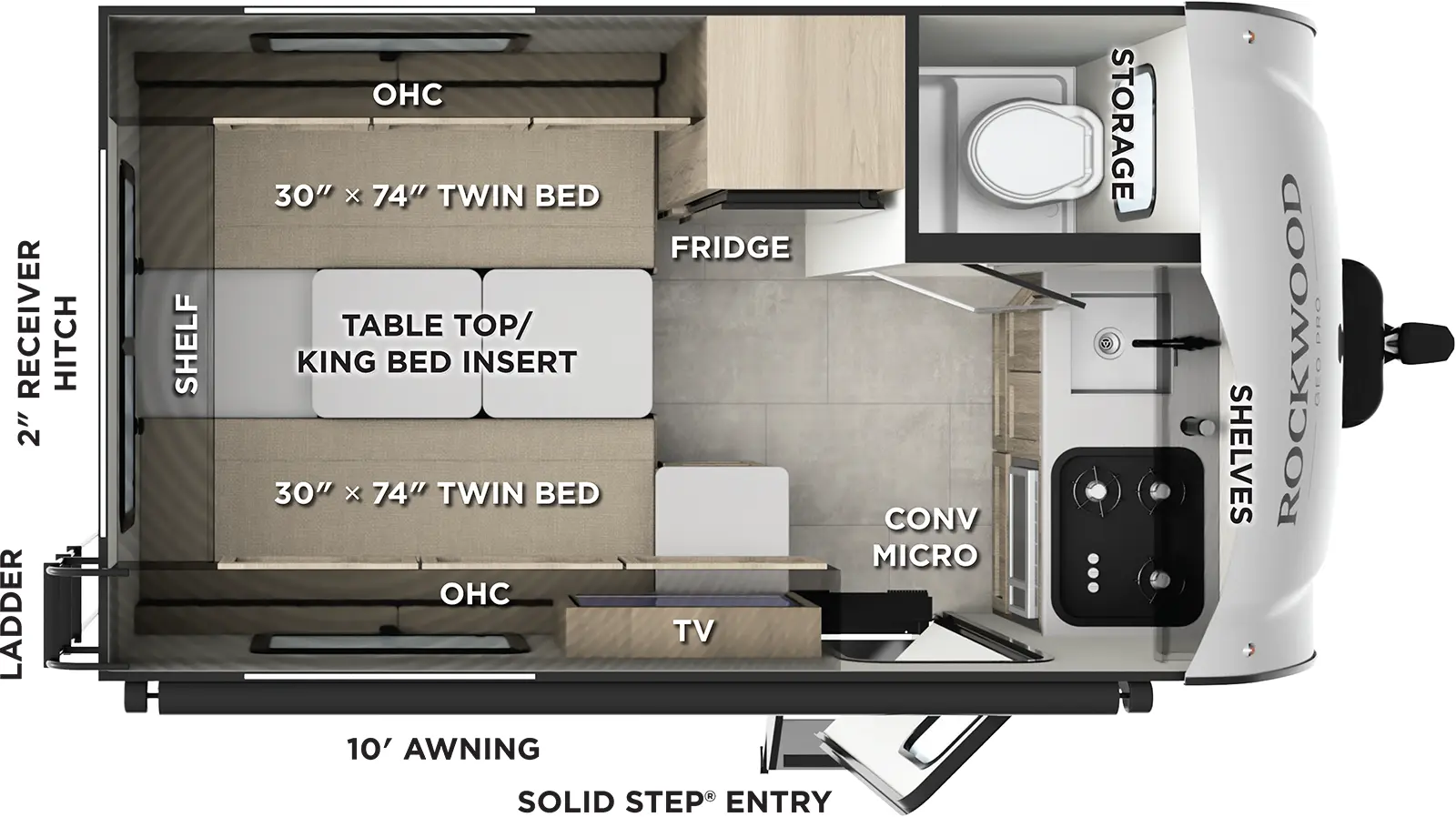 2026 Forest River Rockwood Geo Pro G15TB - Floorplan 1