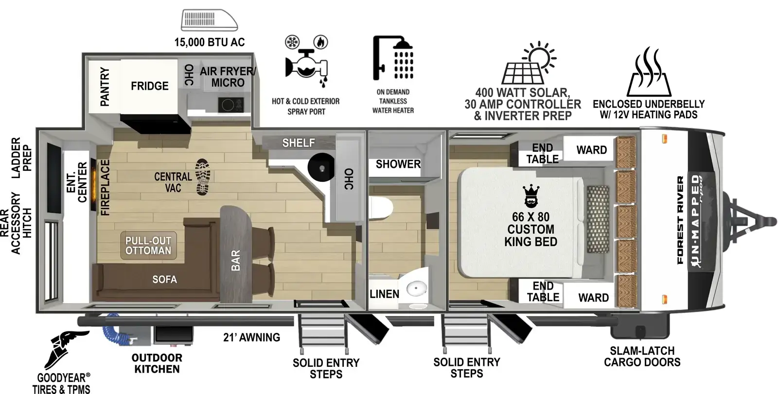 2027 Forest River Un-Mapped 25RL floorplan