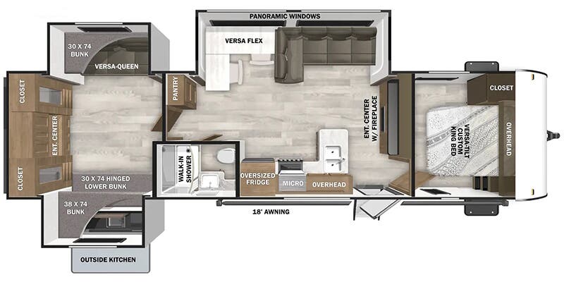2027 FOREST RIVER 31KQTS - Floorplan 1