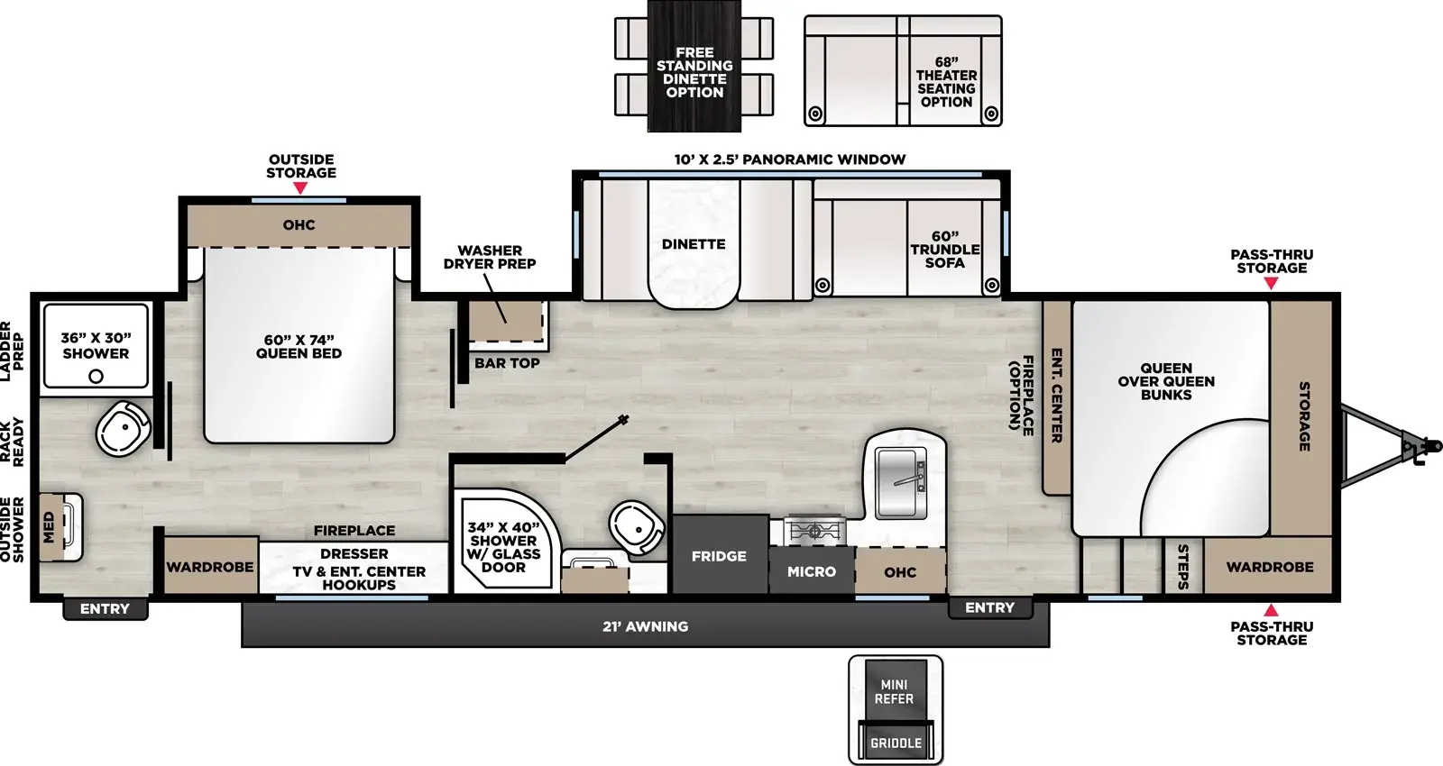 2027 Coachmen Catalina Legacy Edition 333DBDSCK floorplan