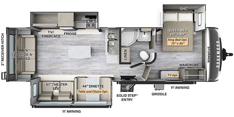 2024 Forest River Rockwood Ultra Lite 2906BS floorplan