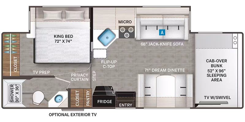 2024 Thor Motor Coach Chateau 27R - Floorplan 1