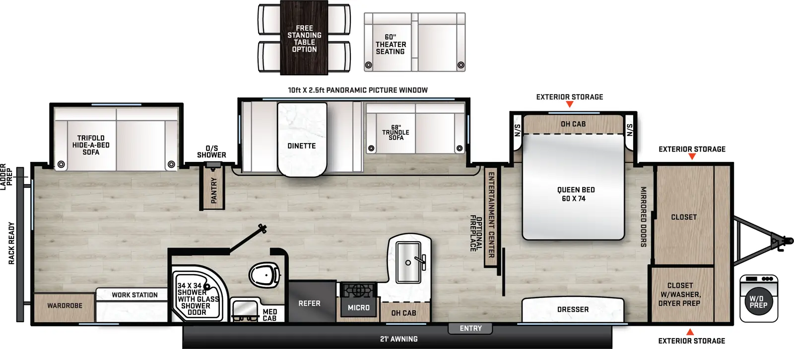 2026 COACHMEN CATALINA 343BHTSLE DENS RHB - Floorplan 1