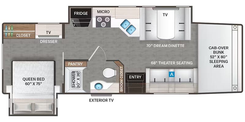 2026 Thor Motor Coach Omni Trail XG32 - Floorplan 1
