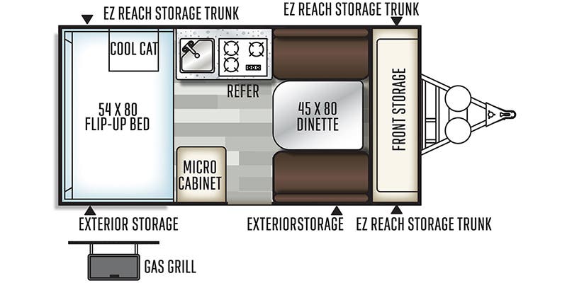 2020 FOREST RIVER 122A S - Floorplan 1