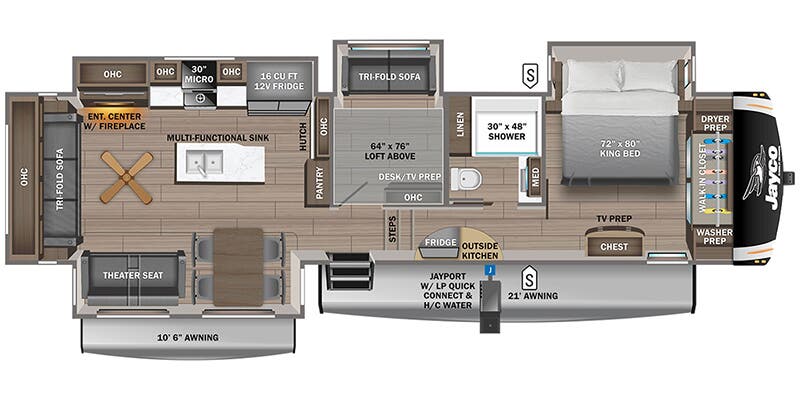 2026 Jayco Eagle 355MBQS - Floorplan 1