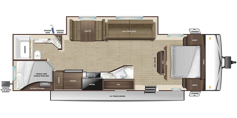 2024 Highland Ridge Open Range Conventional 26BHSW - Floorplan 1