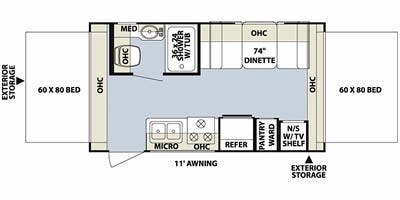 2006 Forest River Rockwood Roo 17 - Floorplan 1