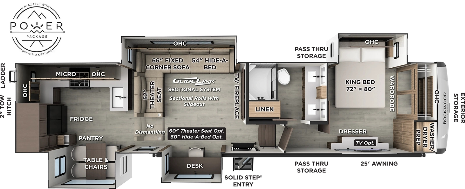 2026 Forest River Rockwood Signature 404SRK - Floorplan 1