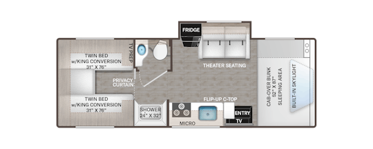 2026 Thor Motor Coach Quantum GL24 floorplan