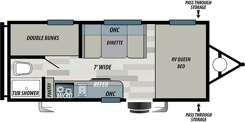 2018 Forest River EVO 177BH - Floorplan 1
