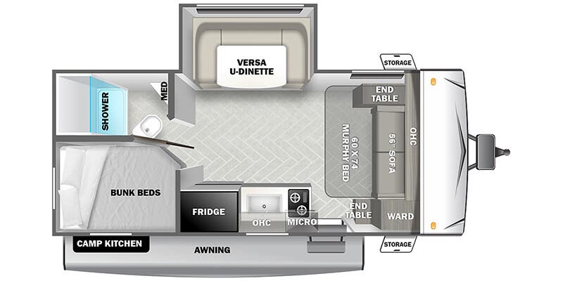 2025 WILDWOOD 178BHSK - Floorplan 1