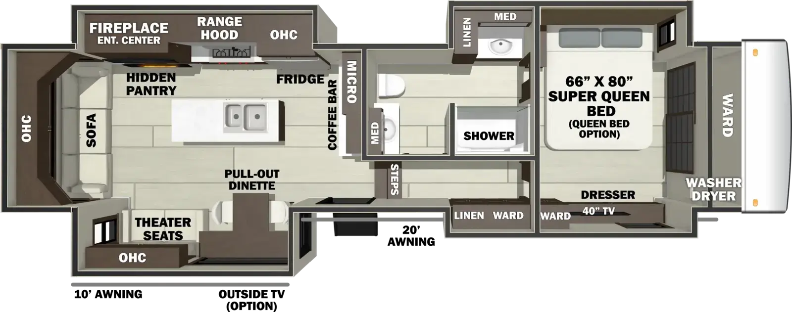 2027 FOREST RIVER 38BMB - Floorplan 1