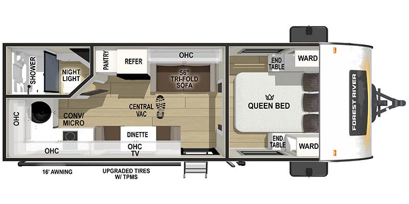 2026 Forest River R-Pod RP-205 floorplan