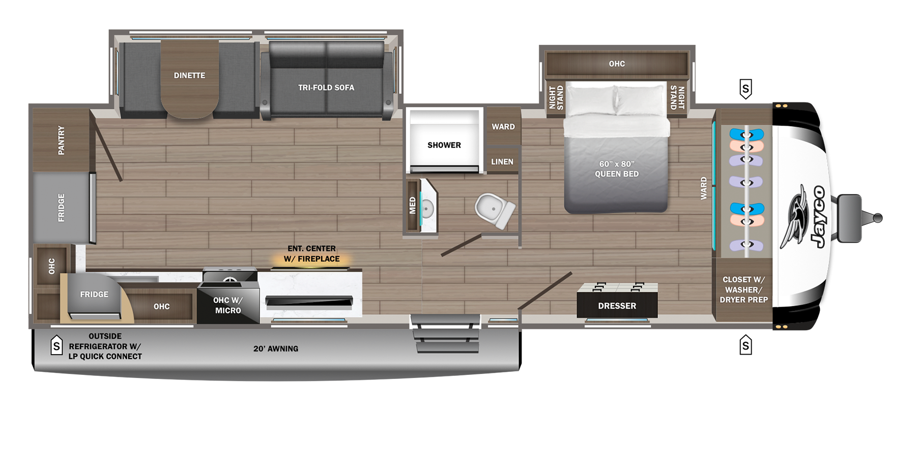 2027 JAYCO JAY FEATHER 30RKB - Floorplan 1