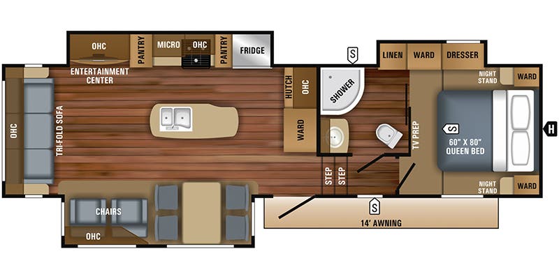 2019 JAYCO EAGLE 30.5CKTS - Floorplan 1