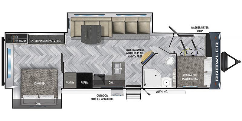 2023 HEARTLAND PROWLER 323SBR - Floorplan 1