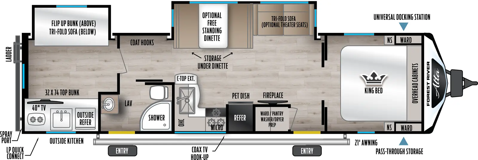 2026 EAST TO WEST 3150KBH - Floorplan 1
