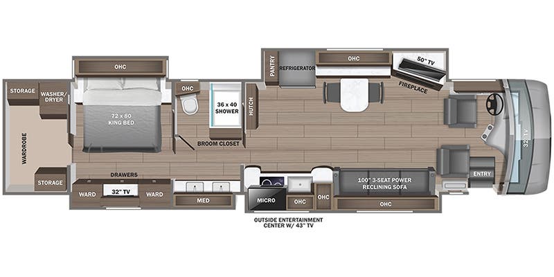 2024 Entegra Coach Cornerstone 45Z floorplan