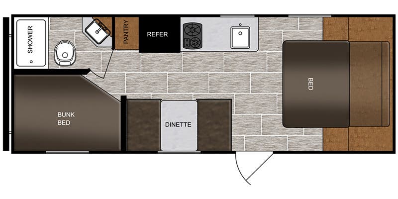 2021 PRIME TIME AVEGNER 22BH - Floorplan 1