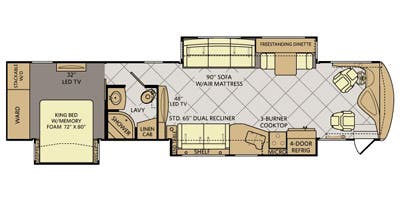 2015 Fleetwood Discovery 40X - floorplan 1