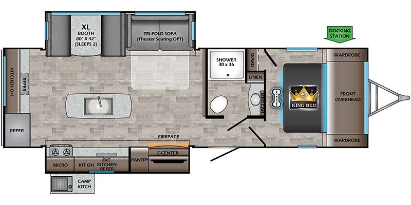 2022 CrossRoads Sunset Trail Super Lite SS285CK - Floorplan 1