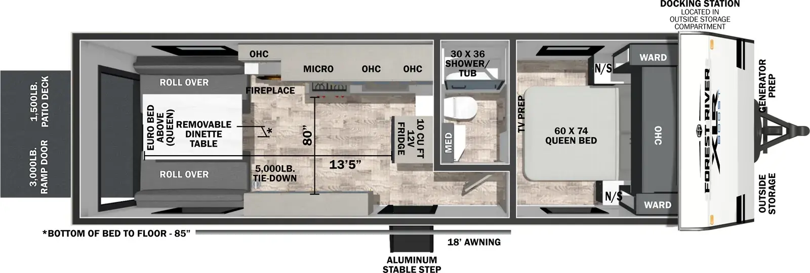 2027 Forest River XLR Boost 2413B - Floorplan 1
