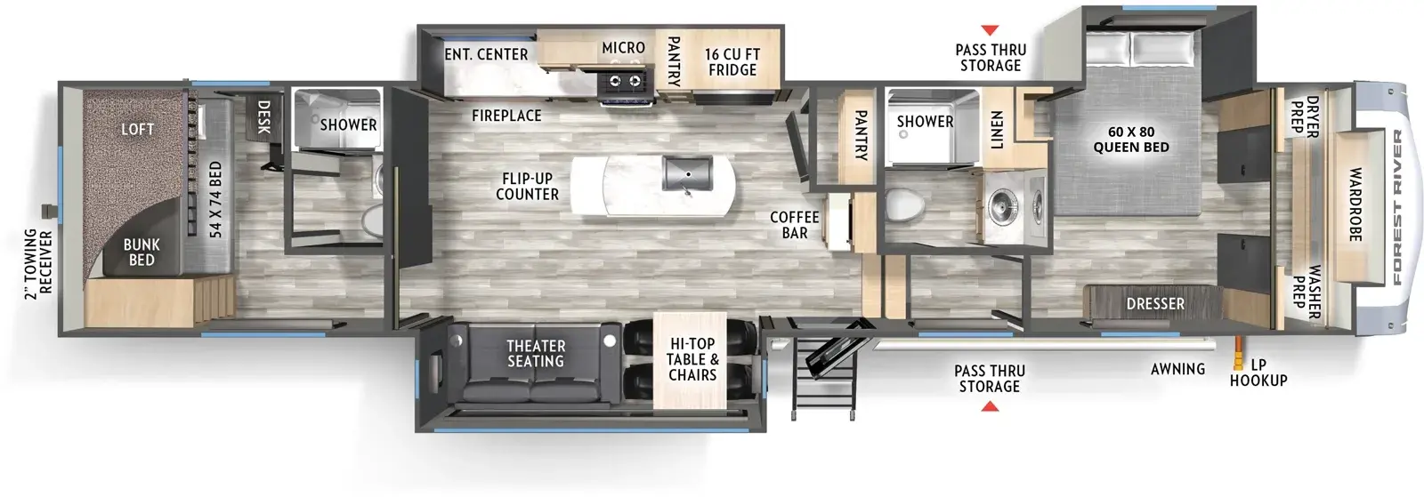 2026 FOREST RIVER 34CRIB - Floorplan 1