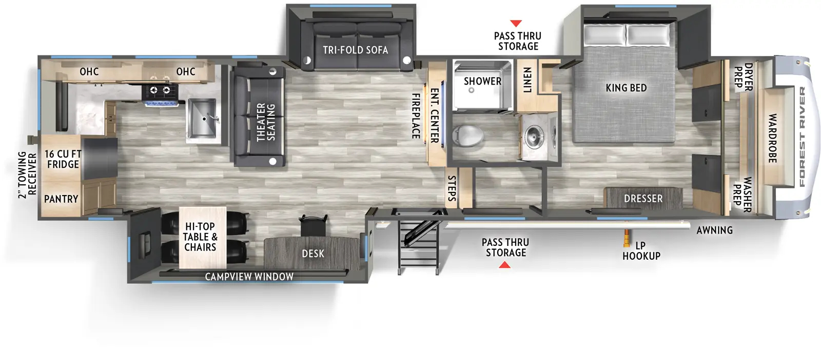 2025 FOREST RIVER 33CHEF - Floorplan 1