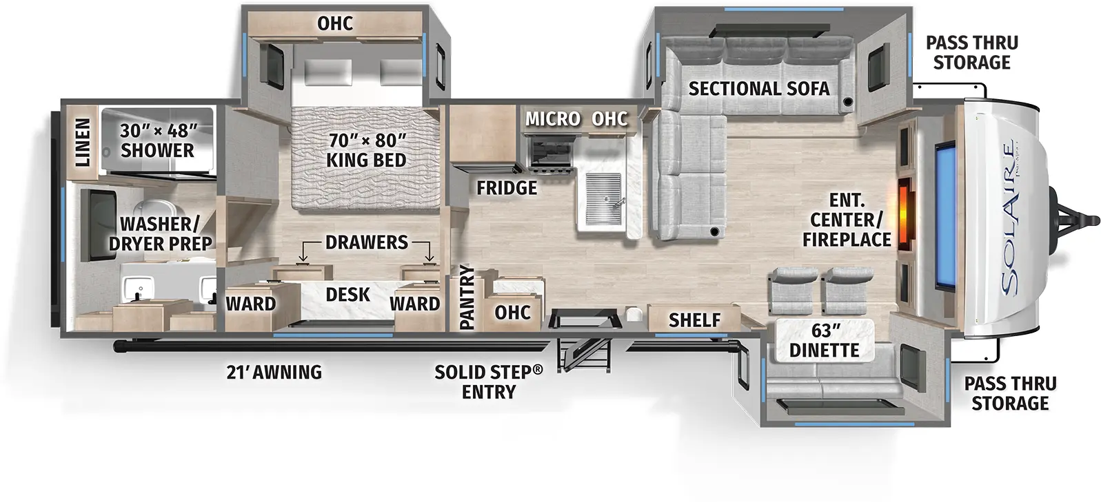 2026 PALOMINO SOLAIRE 3300FLS - Floorplan 1